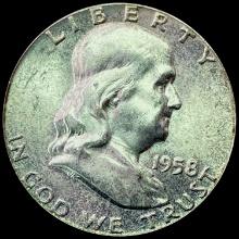 1958 Franklin Half Dollar GEM BU