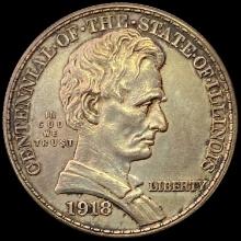 1918 Illinois Centennial Half Dollar UNCIRCULATED