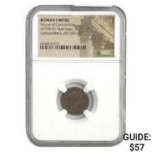 Roman Constantine I, AD 307-337 AE3 BI Nummus NGC