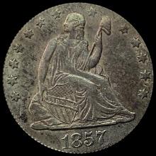 1857 Seated Liberty Quarter CHOICE AU