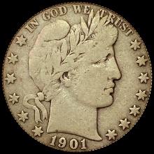 1901-S Barber Half Dollar LIGHTLY CIRCULATED