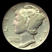 1921 Mercury Dime LIGHTLY CIRCULATED