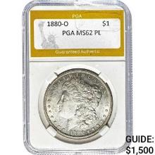1880-O Morgan Dollar PGA MS62 PL