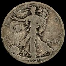 1921-S Walking Liberty Half Dollar NICELY CIRCULAT NICELY CIRCULATED