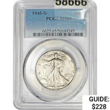 1945-D Walking Liberty Half Dollar PCGS MS65