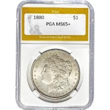 1880 Morgan Silver Dollar PGA MS65+