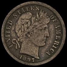 1897-S Barber Dime LIGHTLY CIRCULATED