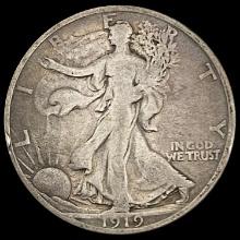 1919-D Walking Liberty Half Dollar NICELY CIRCULATED