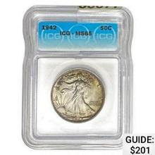 1942 Walking Liberty Half Dollar ICG MS65