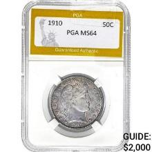 1910 Barber Half Dollar PGA MS64