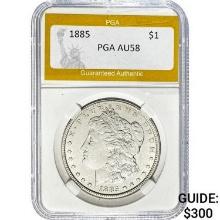 1885 Morgan Silver Dollar PGA AU58