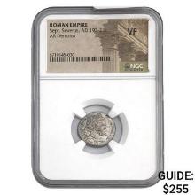 Roman Sept. Severus, AD 193-211 Silver Denarius NGC