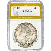 1885 Morgan Silver Dollar PGA MS65