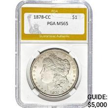 1878-CC Morgan Dollar PGA MS65