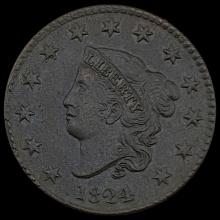 1824 Coronet Head Large Cent CHOICE AU