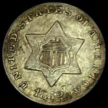 1852 Silver Three-Cent Piece LIGHTLY CIRCULATED