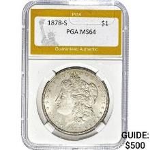 1878-S Morgan Dollar PGA MS64