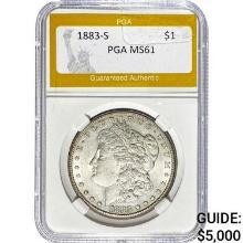 1883-S Morgan Dollar PGA MS61