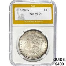 1890-S Morgan Dollar PGA MS64