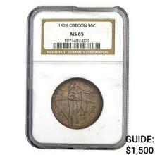 1928 Oregon Trail Half Dollar NGC MS65
