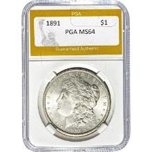 1891 Morgan Silver Dollar PGA MS64