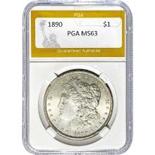 1890 Morgan Silver Dollar PGA MS63