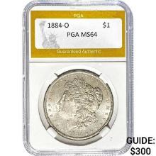 1884-O Morgan Silver Dollar PGA MS64