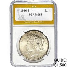 1926-S Peace Dollar PGA MS65