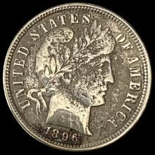 1896-O Barber Dime LIGHTLY CIRCULATED