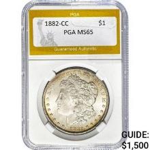 1882-CC Morgan Dollar PGA MS65