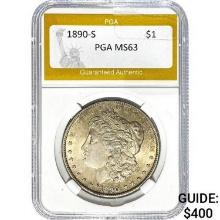 1890-S Morgan Dollar PGA MS63