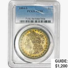 1884-S Morgan Silver Dollar PCGS AU50