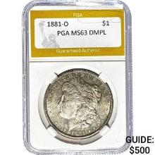 1881-O Morgan Silver Dollar PGA MS63 DMP