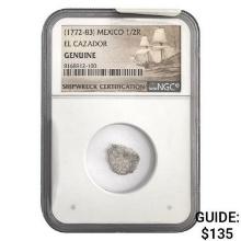 1772-83 Mexico 1/2R El Cazador NGC GENUINE