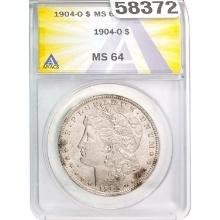1904-O Morgan Silver Dollar ANACS MS64