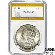 1891 Morgan Silver Dollar PGA MS64