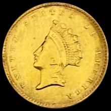 1855 Indian Princess Head Gold Dollar NEARLY UNCIRCULATED