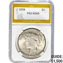 1926 Peace Dollar PGA MS65