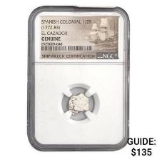 Span. Colonial 1/2R El Cazador NGC GENUINE