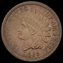 1863 Indian Head Cent CLOSELY UNCIRCULATED