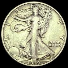 1919-S Walking Liberty Half Dollar LIGHTLY CIRCULATED