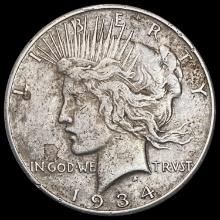 1934-S Silver Peace Dollar NEARLY UNCIRCULATED