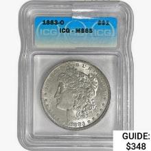 1883-O Morgan Silver Dollar ICG MS65