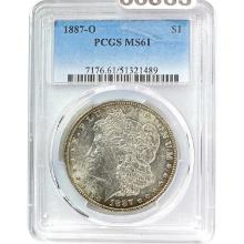 1887-O Morgan Silver Dollar PCGS MS61