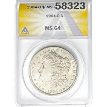 1904-O Morgan Silver Dollar ANACS MS64