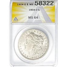 1904-O Morgan Silver Dollar ANACS MS64