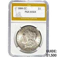 1884-CC Morgan Dollar PGA MS64