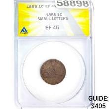 1858 Flying Eagle Cent ANACS EF45