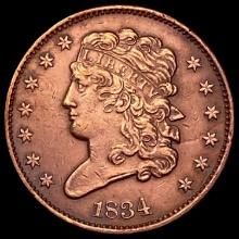 1834 RED Coronet Head Large Cent UNCIRCULATED