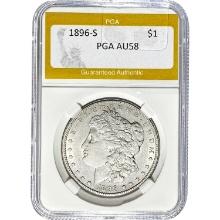 1896-S Morgan Silver Dollar PGA AU58